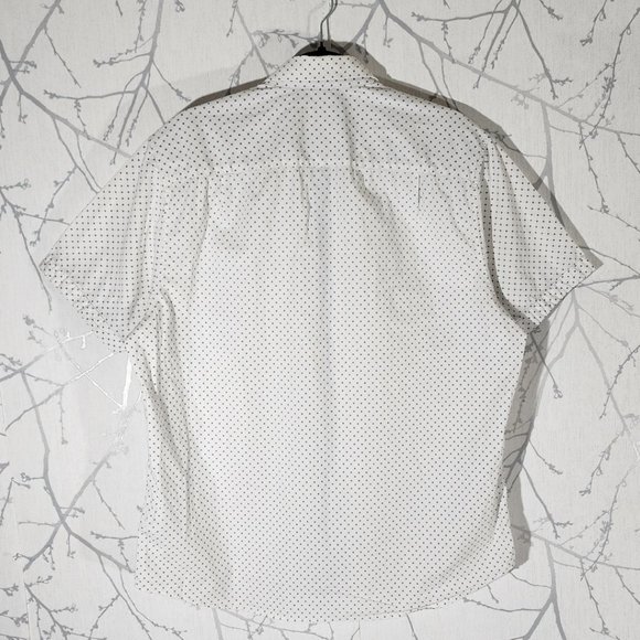 Ike Behar White Hashtags Printed Button Front Shirt - Picture 3 of 4